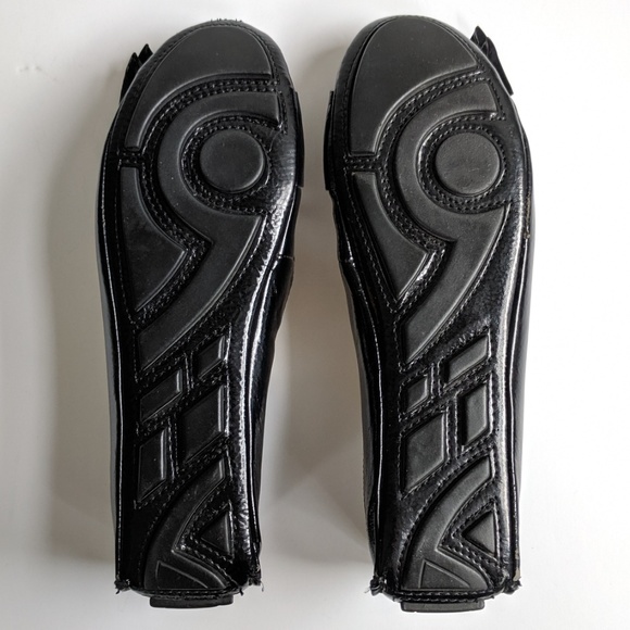 Black Patent Flats Bow Nine West EUC - Picture 8 of 8